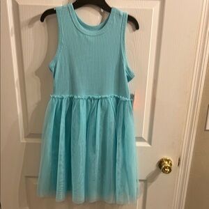 Wonder Nation Green Sleeveless Babydoll Dress